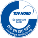 DIN EN ISO 9001 Zertifikat vom TÜV Nord für iq-wissen.de